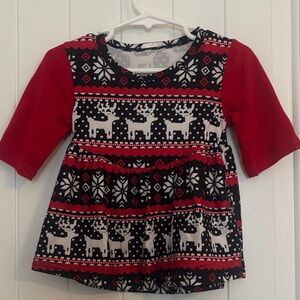 Festive Red and Black Kids Shirt